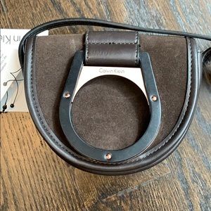Calvin Klein Brown Suede Cross Body